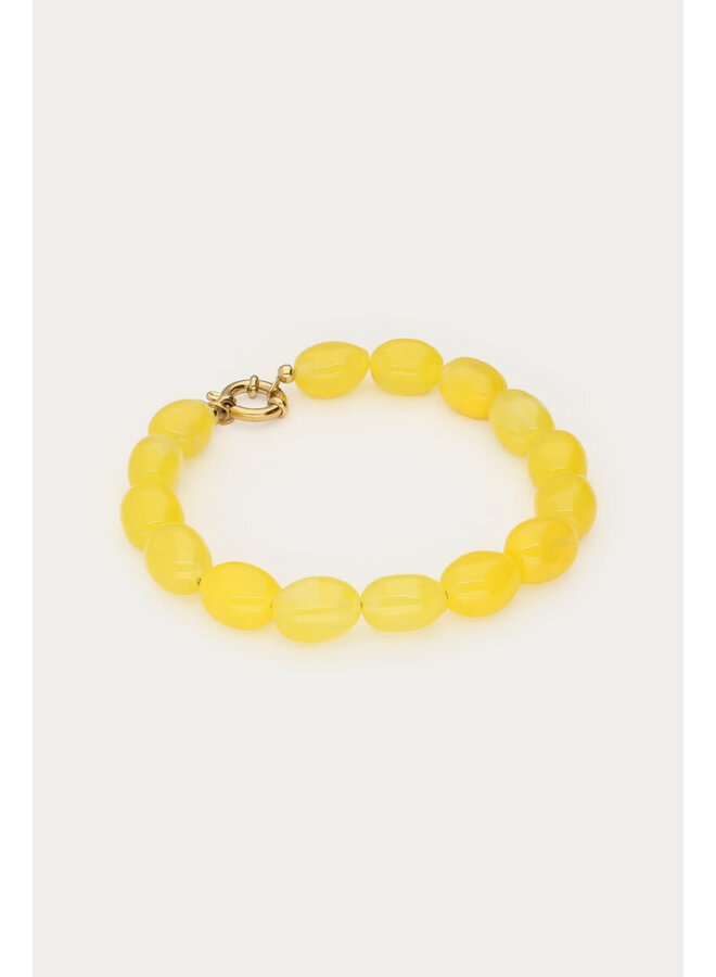 Gele Kralenarmband