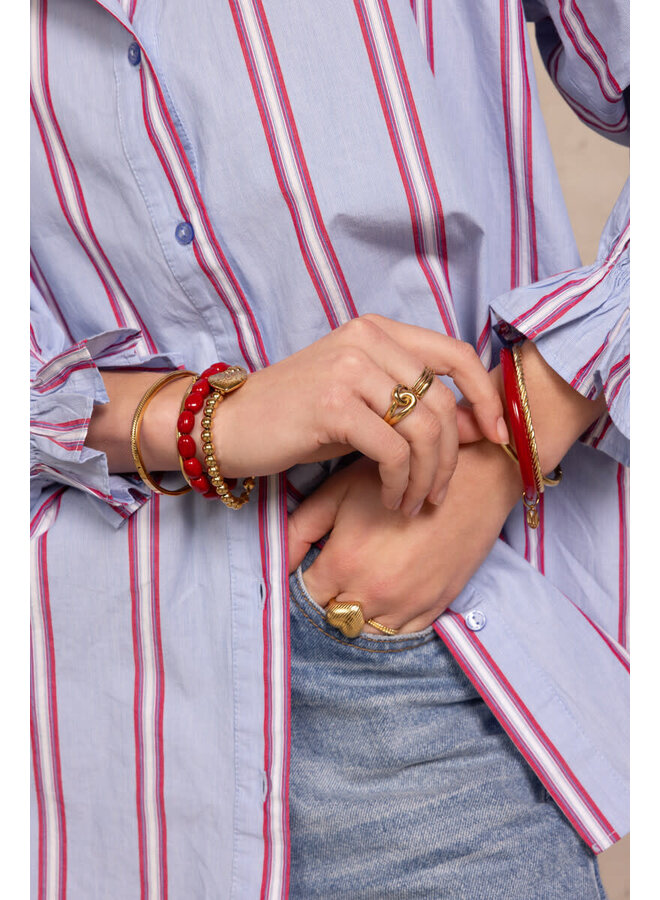 Donkerrode Kralenarmband