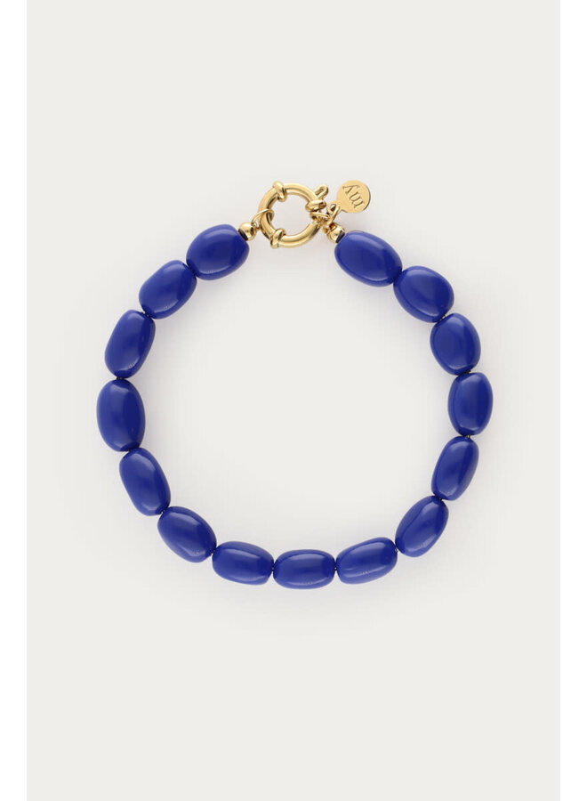 Donkerblauwe Kralenarmband