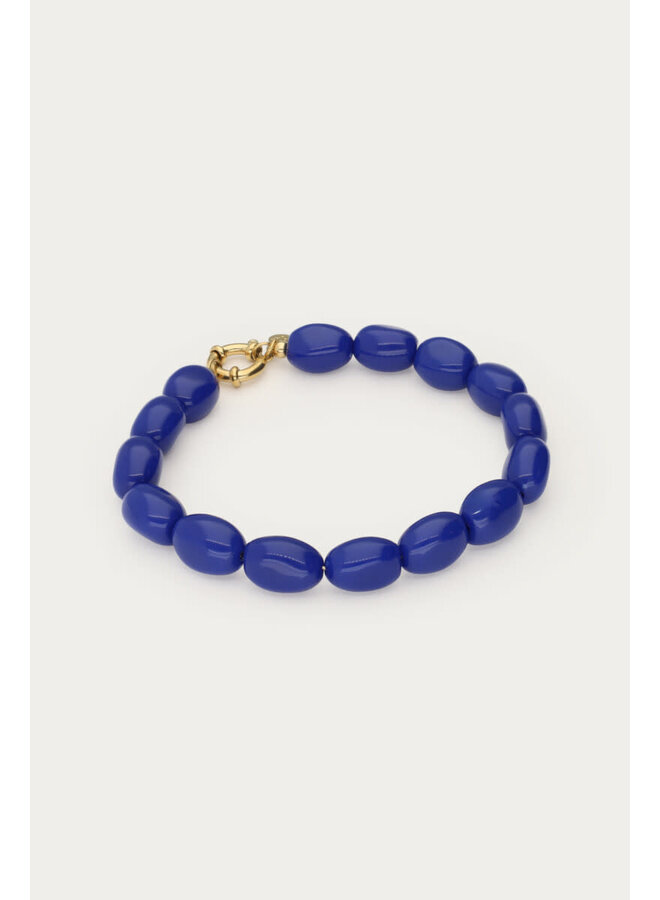 Donkerblauwe Kralenarmband