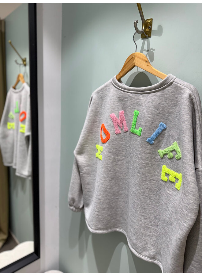 Momlife Sweater Grey-Multicolor