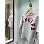 Momlife Sweater Grey-Burgundy