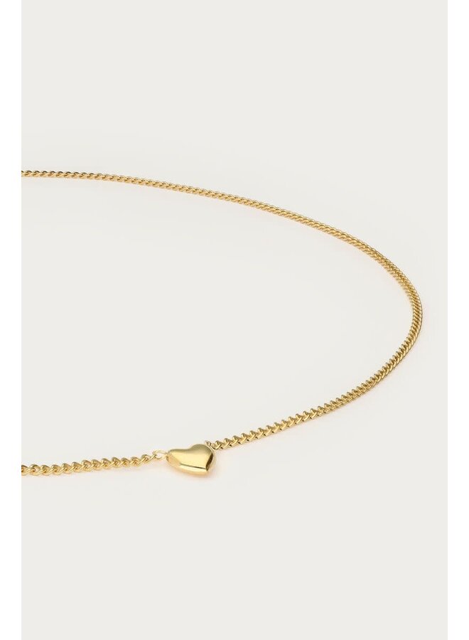 Botanical Ketting met Fijn Hartje Goud