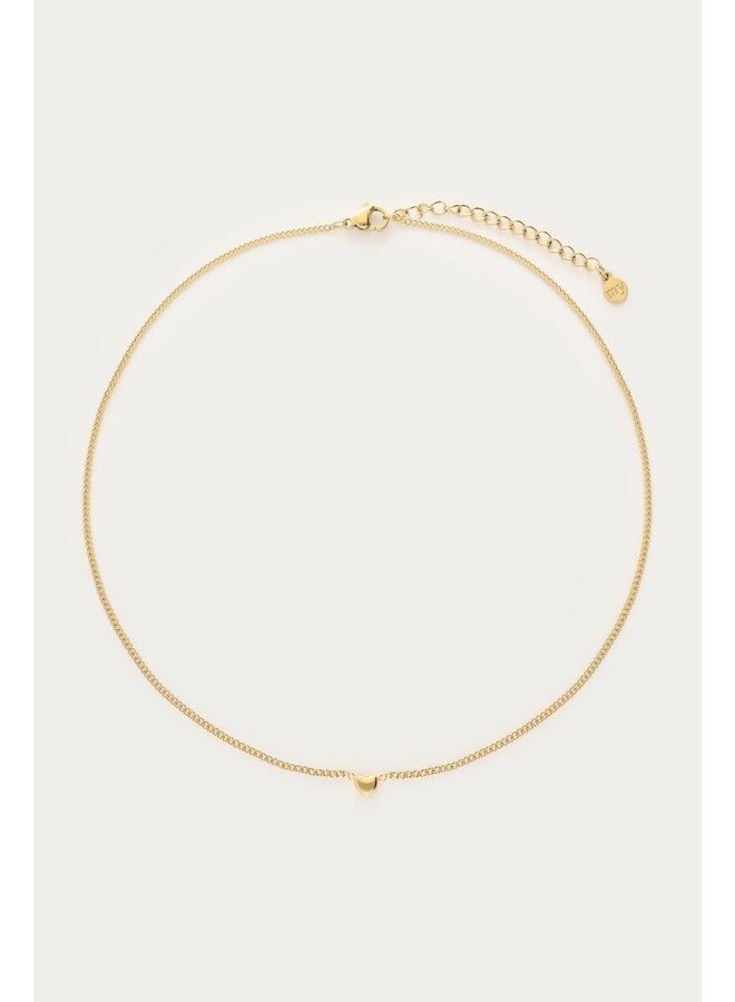 Botanical Ketting met Fijn Hartje Goud