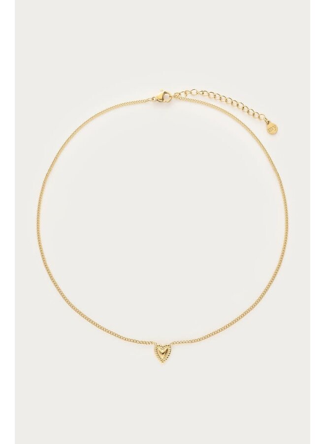 Botanical Ketting met Hartje Goud