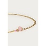 Botanical Dubbele Ketting met Roze Steen Goud
