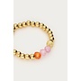 Botanical Stretch Ring met Multikleur Kralen Goud