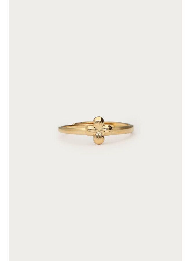Botanical Ring met Klaver Goud