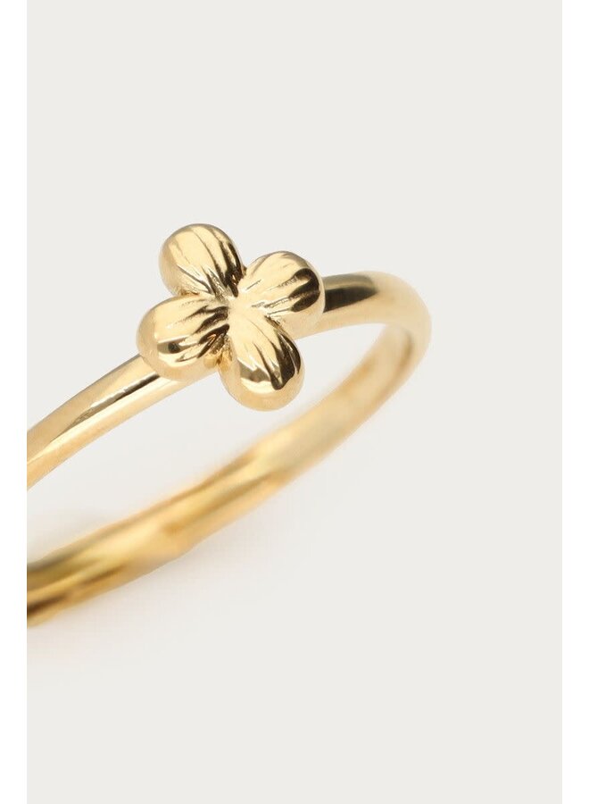 Botanical Ring met Klaver Goud
