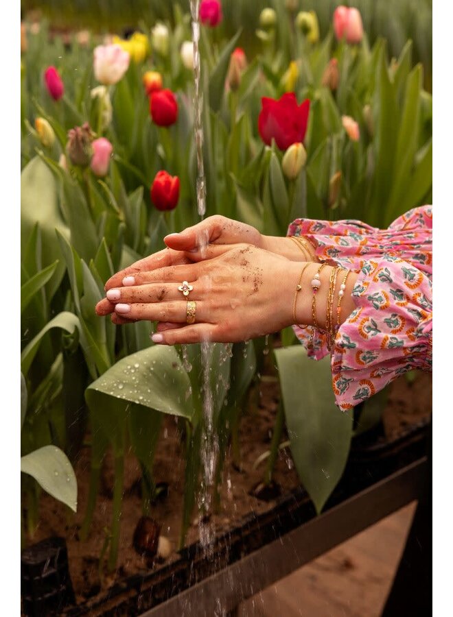 Botanical Armband met Fijn Hartje Goud