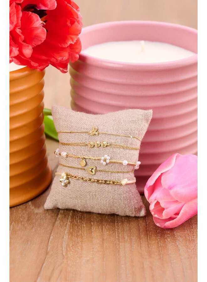 Botanical Dubbele Armband met Rozen Goud