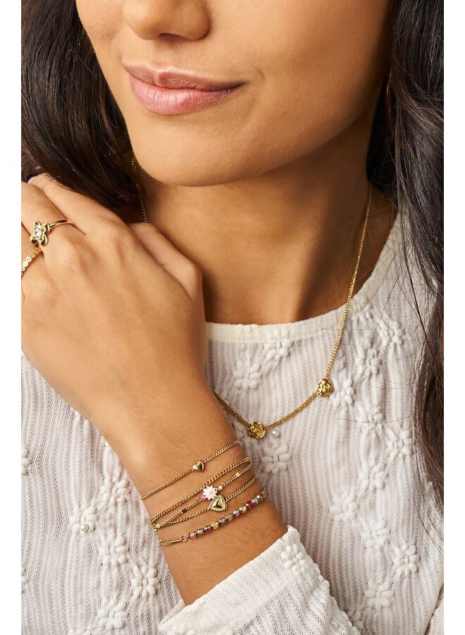 Botanical Armband met Hartje Goud