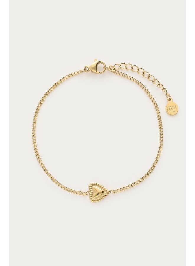 Botanical Armband met Hartje Goud