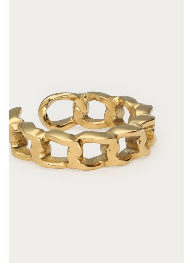Ear Cuff met Schakel Goud