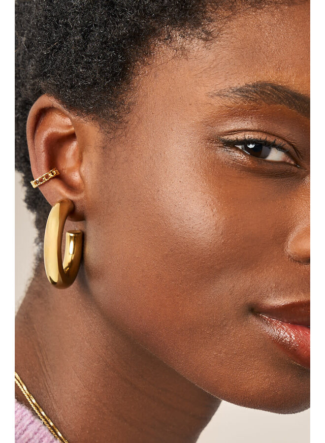 Ear Cuff met Schakel Goud