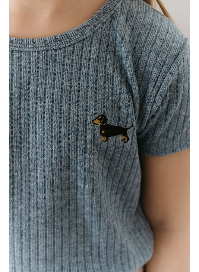 Dog T-Shirt Mini Blue