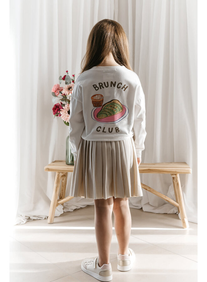Brunch Club Sweater Mini Beige