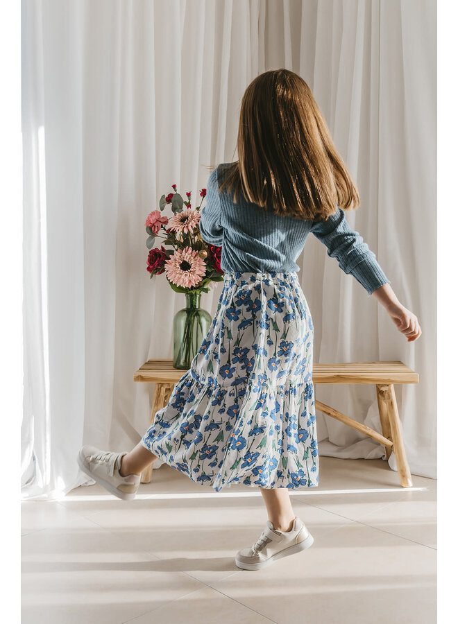 Lilly Skirt Mini Blue Flowers