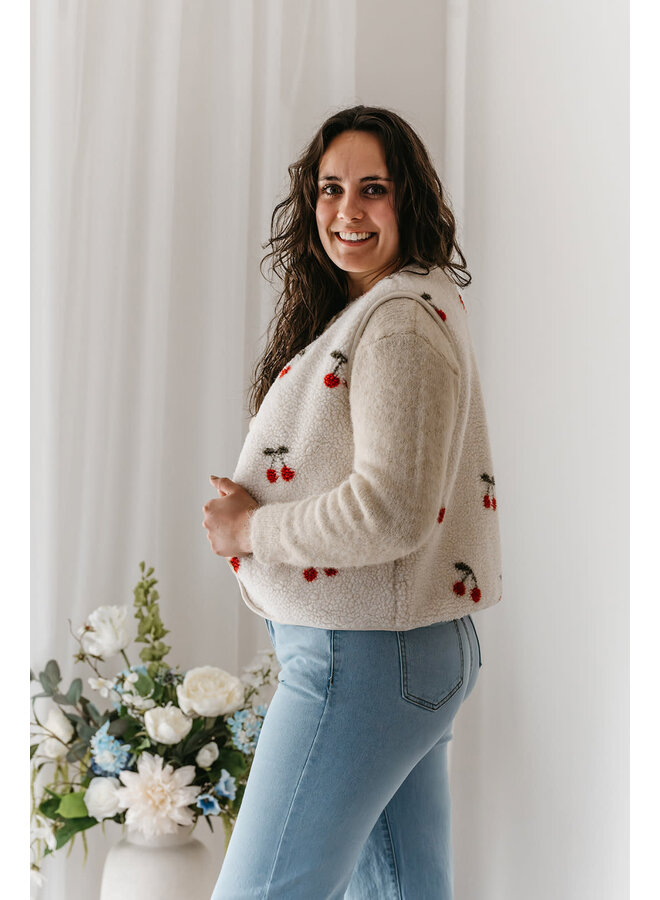 Cherry Teddy Vest