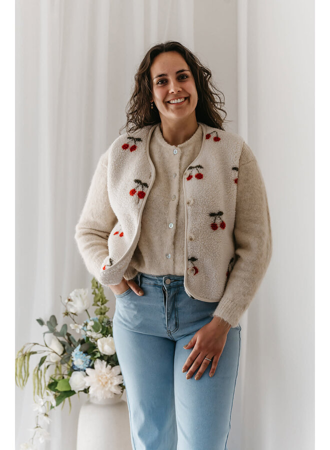 Cherry Teddy Vest