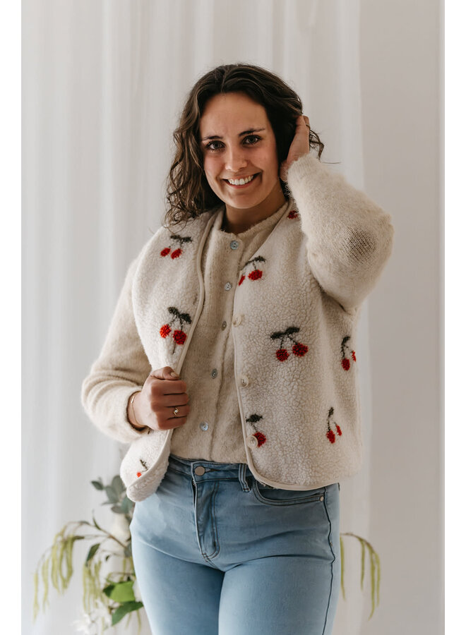 Cherry Teddy Vest