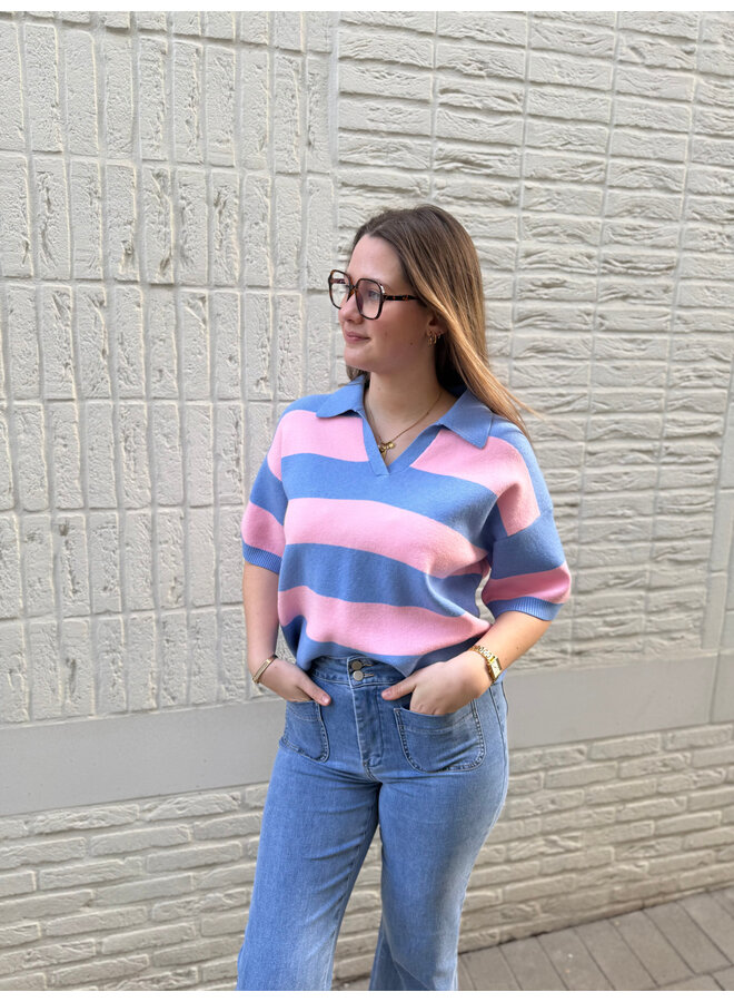 Samantha Striped Polo