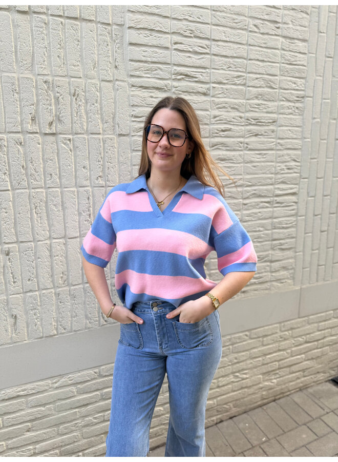 Samantha Striped Polo