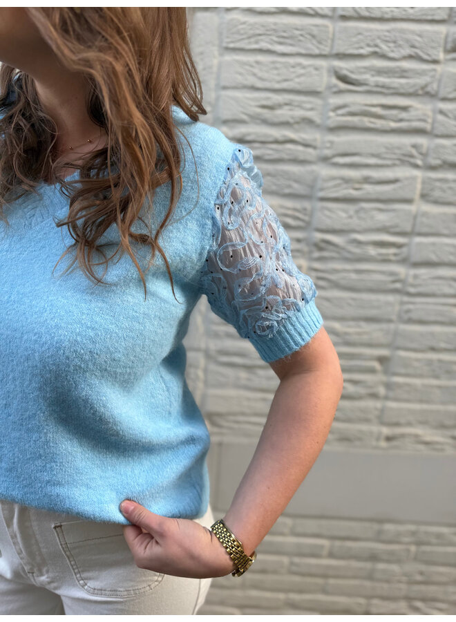 Livia Knit Lace Blue
