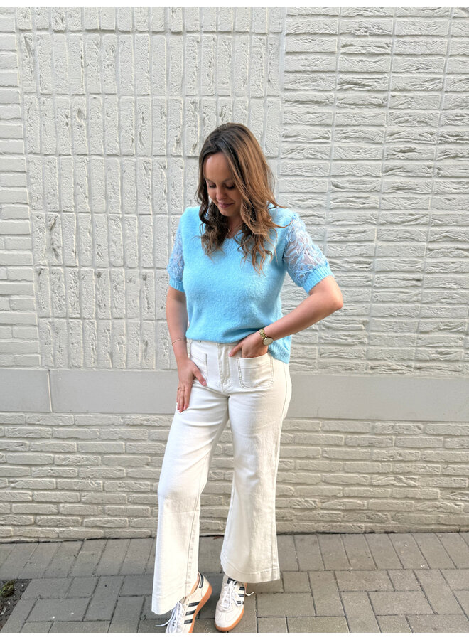 Livia Knit Lace Blue