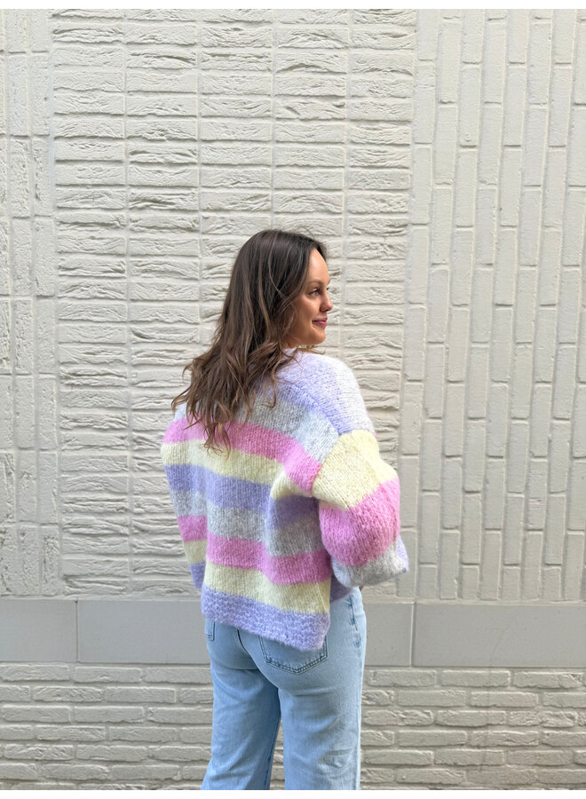 Doria Striped Cardigan