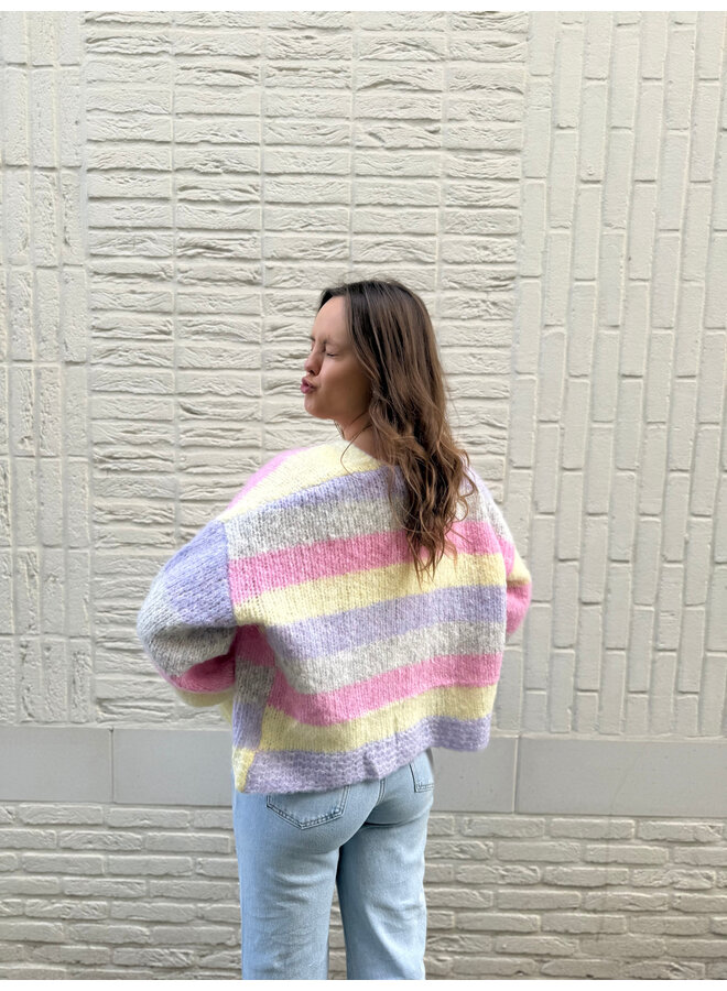 Doria Striped Cardigan