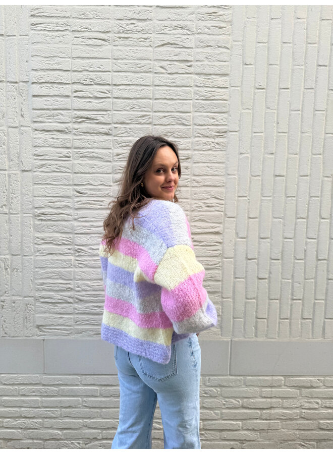 Doria Striped Cardigan