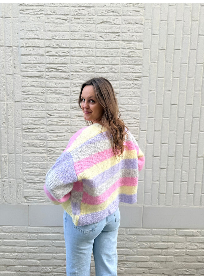 Doria Striped Cardigan