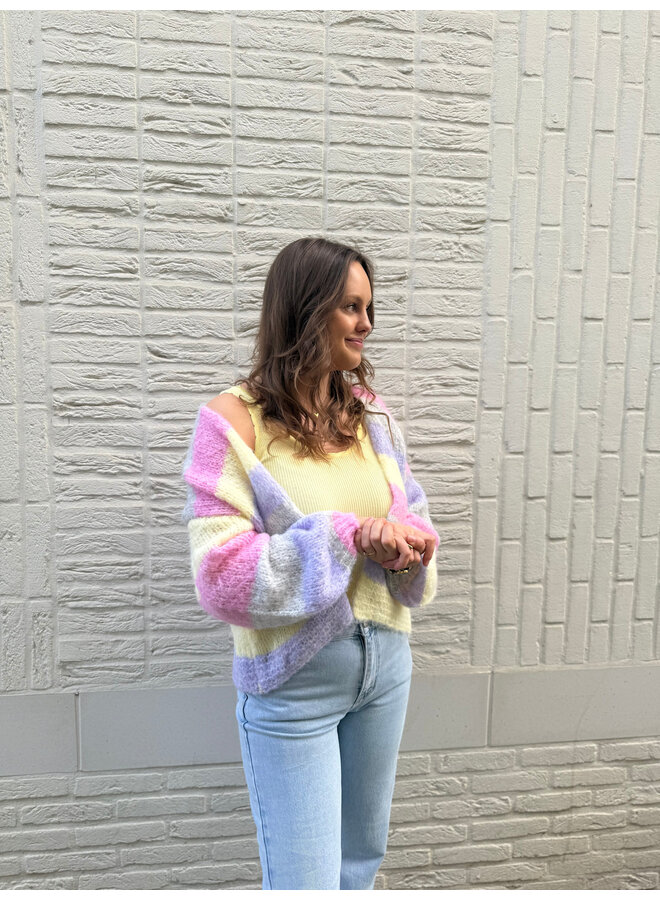 Doria Striped Cardigan
