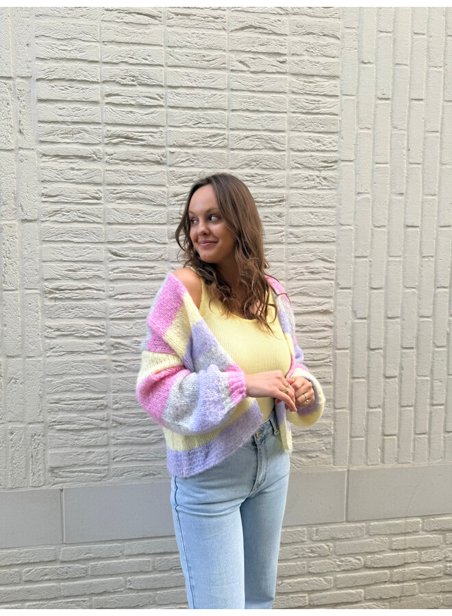 Doria Striped Cardigan