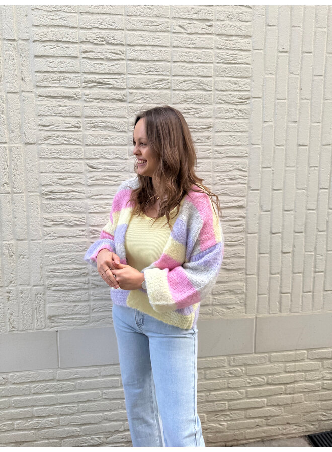 Doria Striped Cardigan
