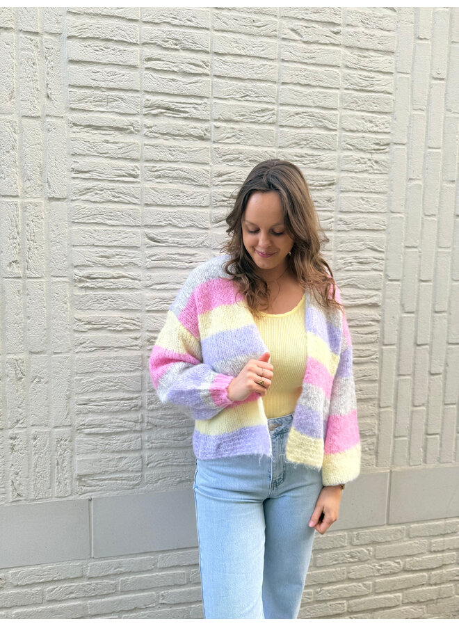 Doria Striped Cardigan