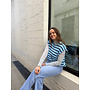 Lia Striped Spencer Blue