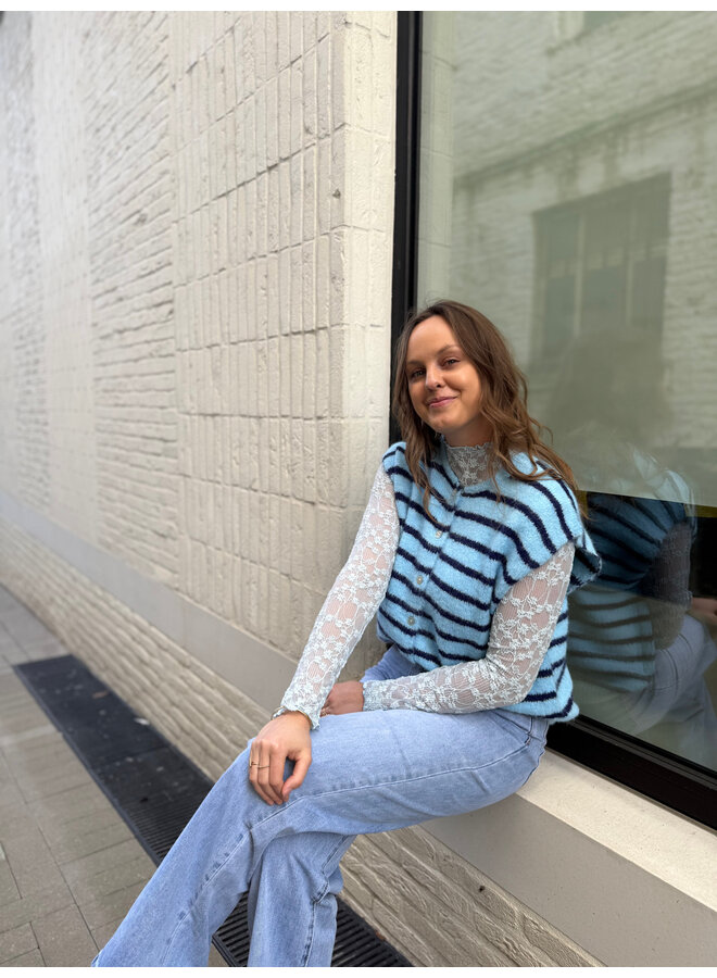 Milly Basic Lace Top Blue