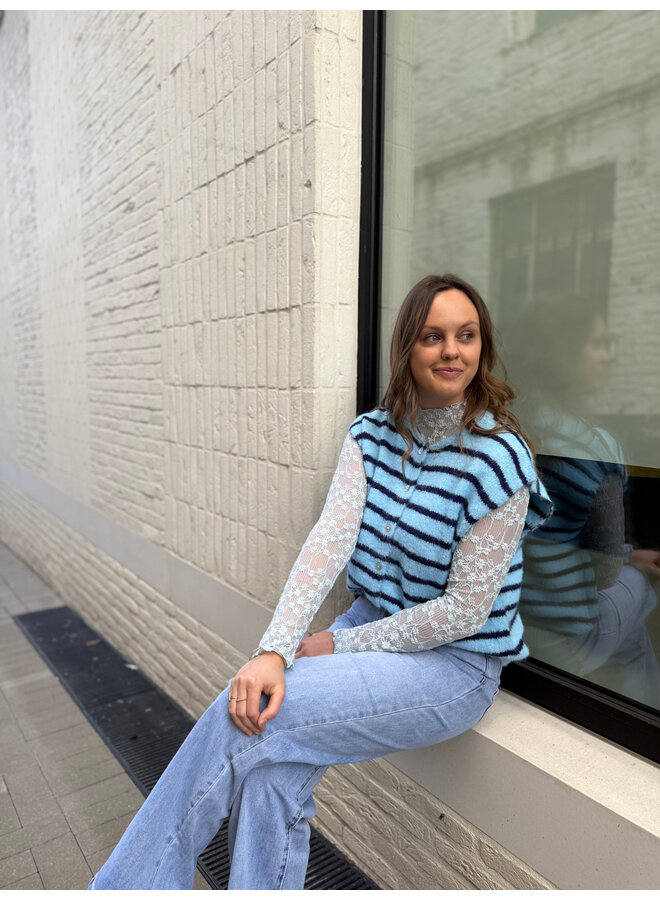 Milly Basic Lace Top Blue