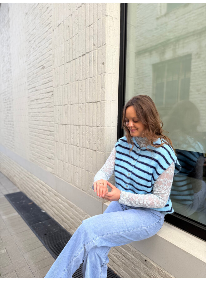 Milly Basic Lace Top Blue