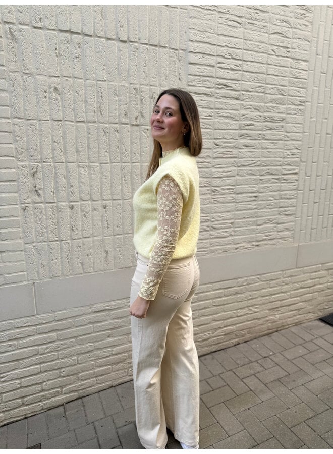 Milly Basic Lace Top Yellow