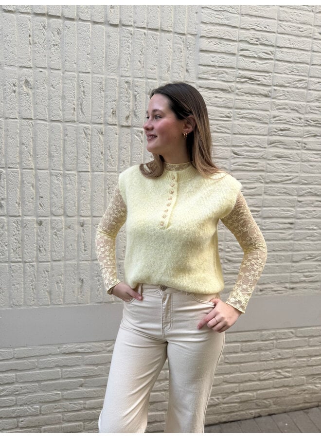 Milly Basic Lace Top Yellow