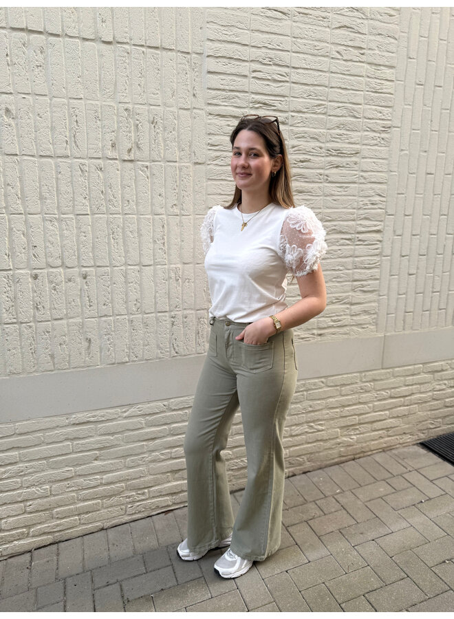 Gaspard Full Length Wide Jeans Green