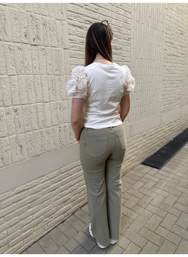 Gaspard Full Length Wide Jeans Green