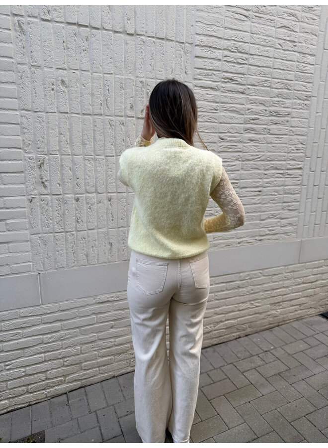 Gabriel Full Length Wide Jeans Natural Beige