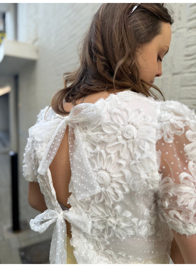 Iris Flower Top White