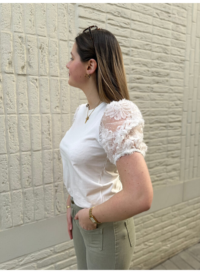 Iris Flower T-Shirt White