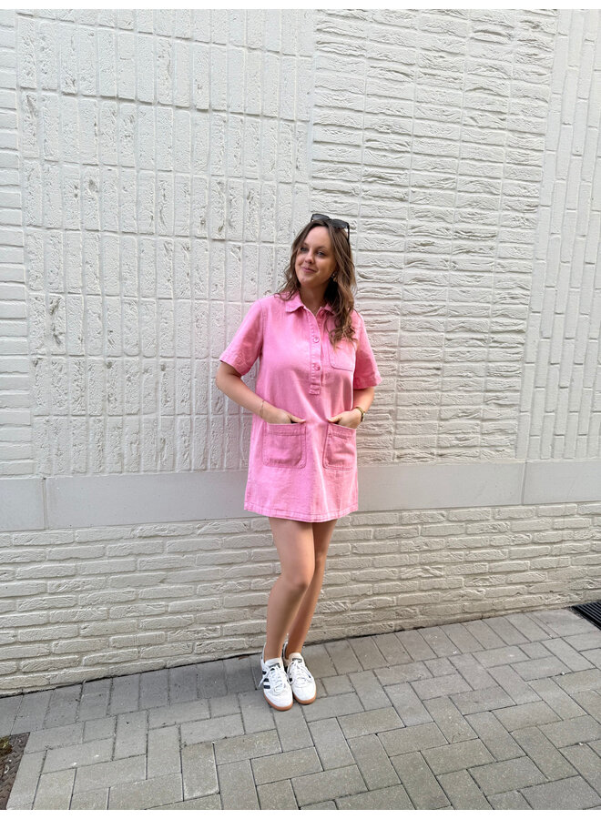 Clara Denim Dress Pink