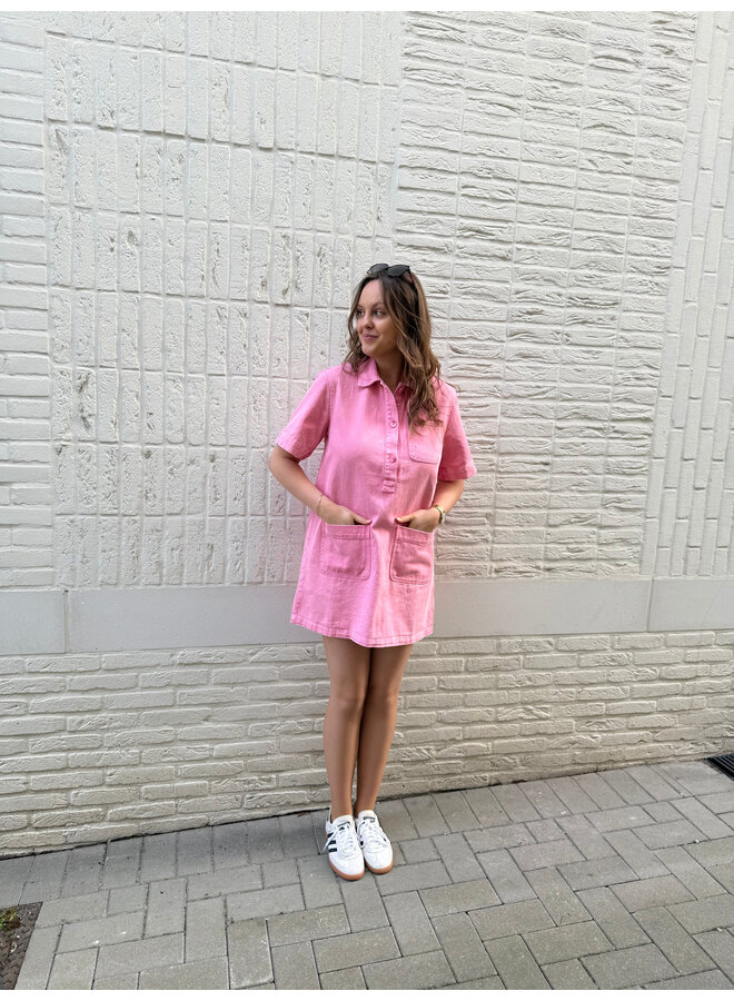 Clara Denim Dress Pink